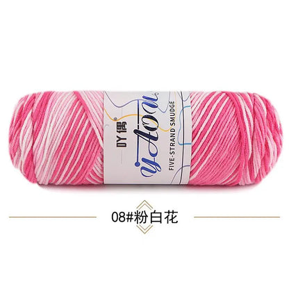 Fil à tricoter à la main en coton au lait coloré, 100g, section teinte au Crochet, ligne de fil, couverture, châle, chapeau, chaussettes, 200 mètres, 1 pièce