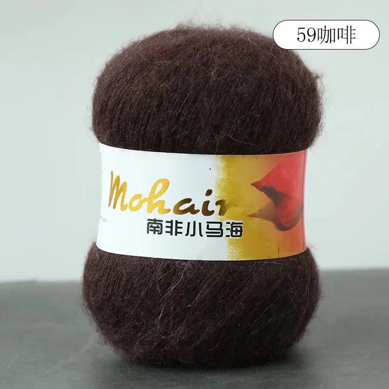 Fil de laine Mohair d'alpaga en peluche pour fil à tricoter, écharpe de pull 40 grammes/boule, fils épais de Lanas doux et chaud gonflés