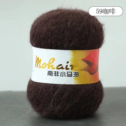 Fil de laine Mohair d'alpaga en peluche pour fil à tricoter, écharpe de pull 40 grammes/boule, fils épais de Lanas doux et chaud gonflés