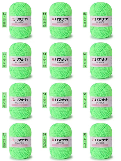 12 pièces 300g fil de lait fait à la main grossier bricolage tissage boule de fil pour pull chapeau écharpe et autres vêtements doux Crochet fil à tricoter