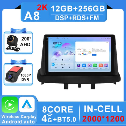 Android 16 pour Renault Megane 3 Fluence Samsung SM3 2008 - 2017 lecteur multimédia DSP CarPlay GPS autoradio