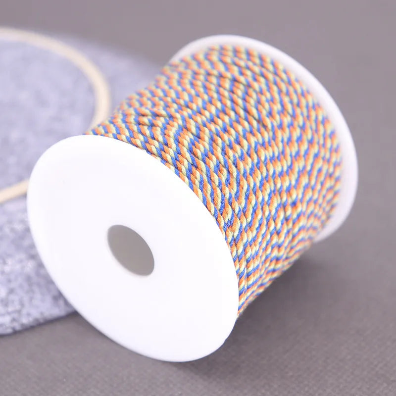 Corde de coton pour macramé, ficelle, ficelle, fil, artisanat, couture, tentures murales faites à la main, bohème, fête de mariage, décoration d'intérieur, 1.2mm, 37m