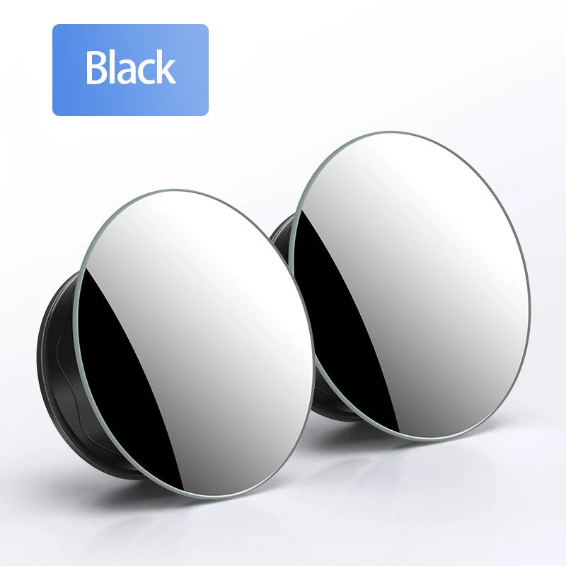 SEAMETAL – miroir convexe de voiture sans bords, grand Angle, forte ventouse, miroir d'angle mort, rétroviseur sûr à 360 degrés pour le stationnement