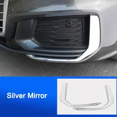Autocollants de décoration pour phares antibrouillard avant de voiture, pour Audi A6 C8 19-21, couverture de cadre ABS chromé, accessoires extérieurs automobiles