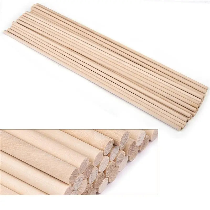 Bâton rond en bois pour l'artisanat, sucettes glacées alimentaires et fabrication de modèles de cheville, bricolage de chevilles durables, modèle de construction, outil de travail du bois