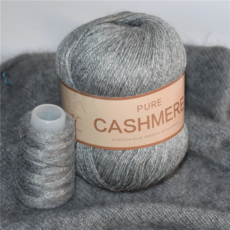 Fil de cachemire pour un crochet 3 plis peigné pur mongol chaud doux tissage flou tricot fil à main en cachemire 5 pièces