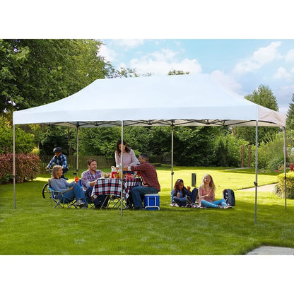 Tente pliante 10' x 20', auvent commercial instantané avec sac de transport, 6 sacs de sable, auvents d'extérieur pour festival, personnalisable