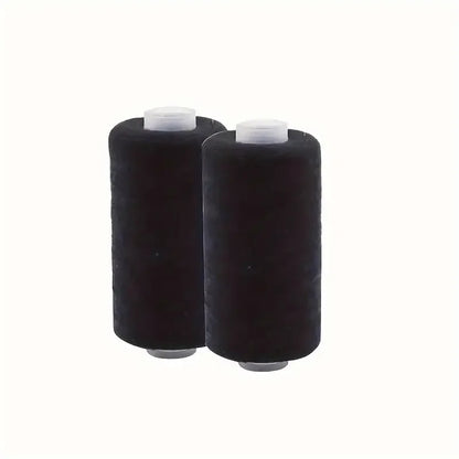 2 pièces fil à coudre domestique couture à la main fil noir et blanc 500 m fil polyester pour machines à coudre et couture à la main