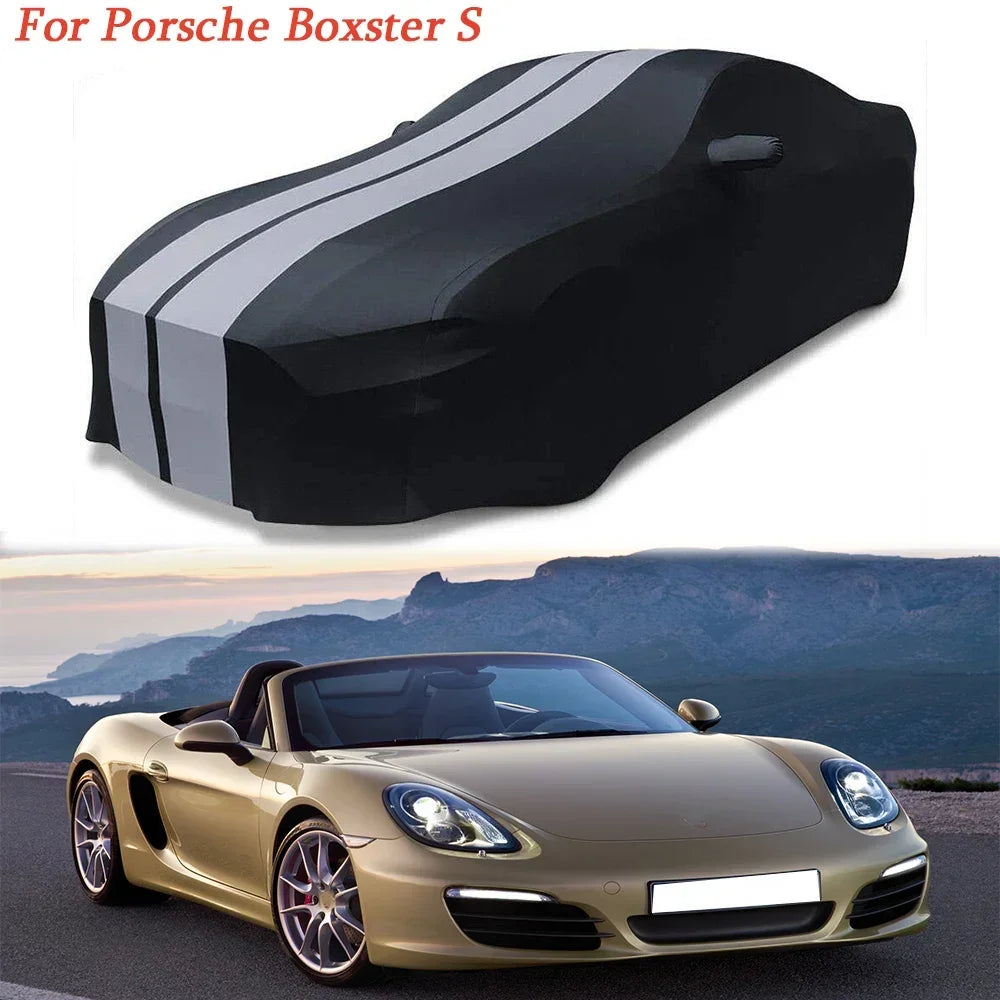 Juste de voiture d'intérieur commandée Ultraguard, compatible avec Porsche 911, 718, 968, 992, 928, Cayman, Boxster, Carrera, gris foncé, noir, rayé
