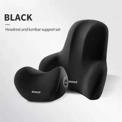 Oreiller cervical de voiture en mousse à mémoire de forme, protection du dossier de soutien lombaire, soulage la pression, appui-tête de voiture respirant, accessoires de voiture