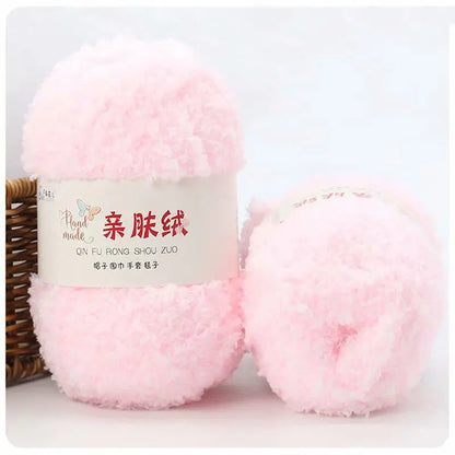 Fil Chenille doux et fin en velours de corail, 50g/paquet, fils de serviette pour tricoter, fil au Crochet, tricot à la main, poupées de bricolage