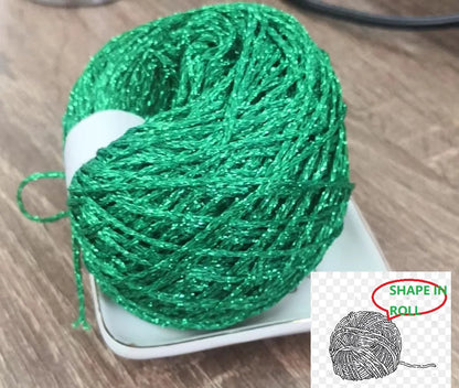 Modules de fil métallique en laine de coton doré et argenté, fil au crochet, paillettes, tissé à la main, sac artisanal, coloré, unique, boule de 50g, livraison gratuite