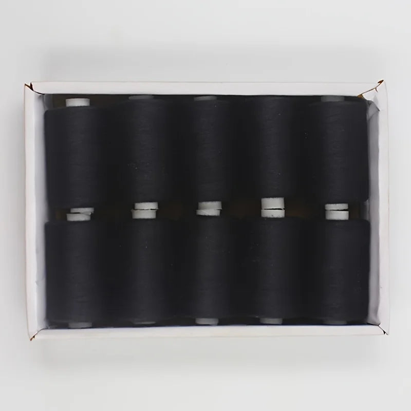 Fil à coudre - 10 fils en polyester pour machine à coudre, quilting et à coudre à la main - Ensemble de 1000 yds par bobine
