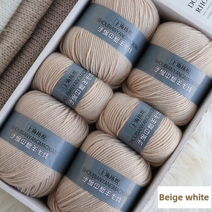 Fil de cachemire d'épaisseur moyenne, 500 g/ensemble, 4 plis, pour tricot au Crochet à la main, pull et pantalon, laine chaude, fil de laine 100%, doux pour la peau