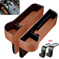 Gestionnaire multifonctionnel de remplissage d'écart de siège de voiture, cuir, boîte de rangement, accessoires automobiles