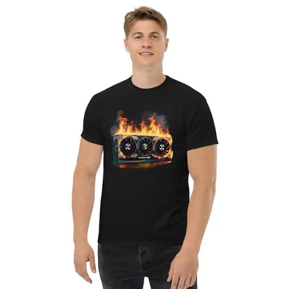 Nvidia RTX 4090 GPU sur feu carte graphique joueurs de jeu T-shirt
