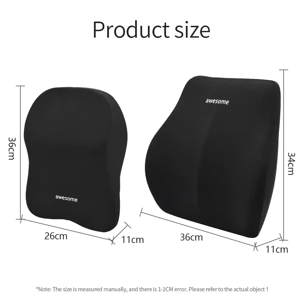 Nouvel appui-tête de voiture avec support lombaire, coussin en mousse à mémoire de forme pour le cou et protection des épaules pour un confort amélioré