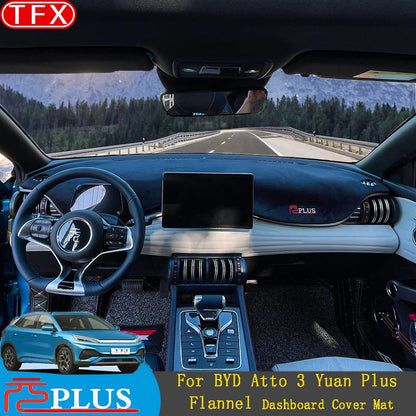 Glutnel Prada Board Cover Polymères pour BYD Atto 3 Yuan Plus 2022 2023, Prada virus Pad Dash Covers, Tapis, LHD, RHD Accessoires
