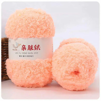 Fil Chenille doux et fin en velours de corail, 50g/paquet, fils de serviette pour tricoter, fil au Crochet, tricot à la main, poupées de bricolage