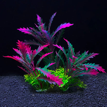 Plantes artificielles décoratives pour aquarium, herbe aquatique en plastique pour décorations d'aquarium, accessoires pour aquarium, plantas acuario