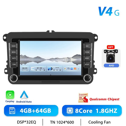 Podofo 7 "9" CarPlay Android autoradio pour Volkswagen VW Golf Passat JETTA Skoda siège voiture système Intelligent 2din GPS autoradio