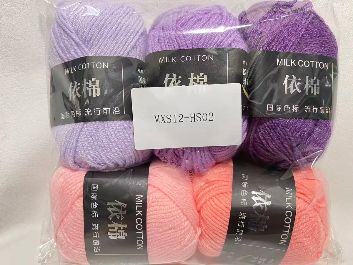 Combinaison de fils de coton au lait, couleurs mélangées, ensemble de fils à tricoter au Crochet pour bricolage artisanal, pull, écharpe, tricot, 5 pièces