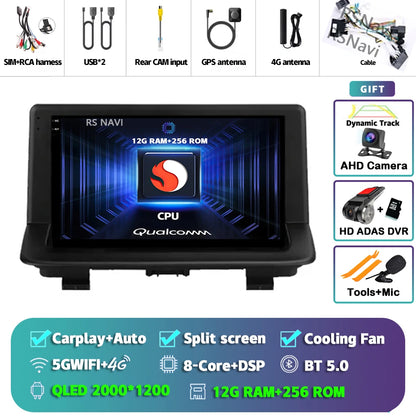 Android 15 sans fil CarPlay Auto autoradio pour Audi Q3 2012-2018 DSP lecteur vidéo multimédia GPS stéréo Autoradio unité principale WIFI