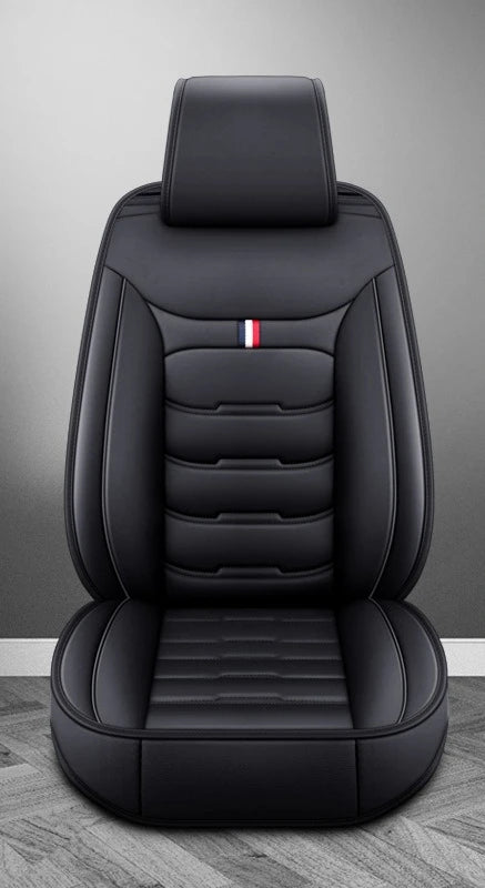 Housse de siège de voiture universelle fendue, entièrement entourée, respirante, confortable, de luxe, en cuir, coussin de siège de voiture, housse de siège complète