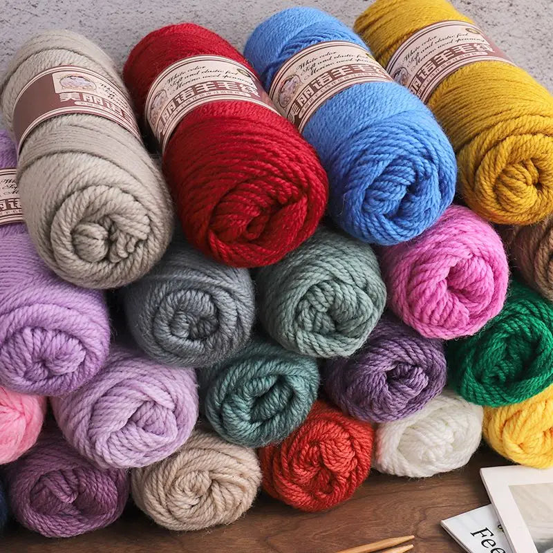 Fil de laine mérinos épais au Crochet à la main, 500 g/ensemble, pour chapeaux, manteaux, pulls, fil de laine mérinos doux pour la peau, gonflé, doux et chaud