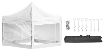 SucceBuy 10x10 Pop Up auvent tente extérieure dix avec parois latérales amovibles et sac à roulettes abri portable instantané pour camp de fête
