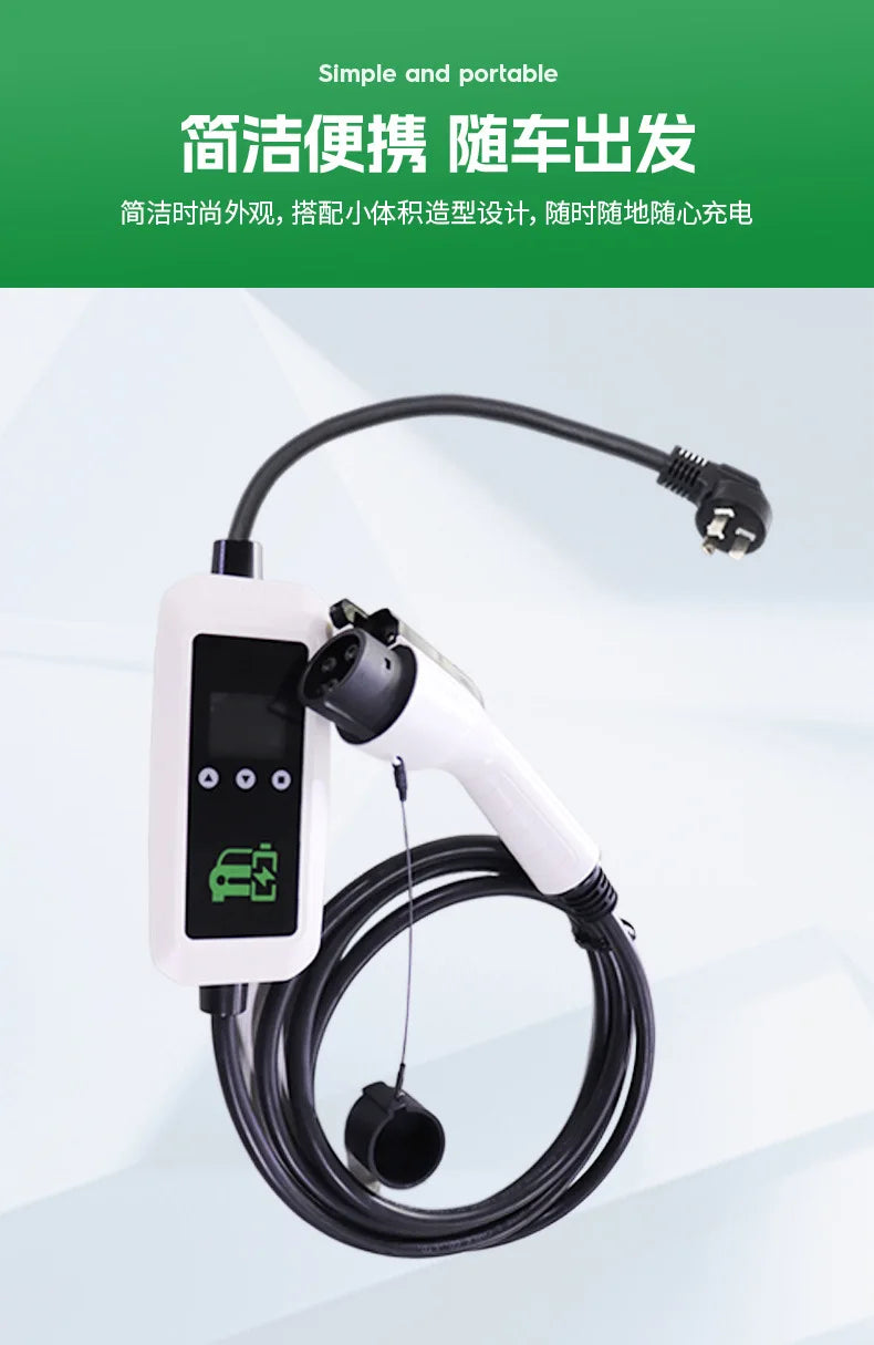 Pistolet de charge standard européen type 2 EV, chargeur 7kw portable pour voiture, pile de charge, nouvelle pistolet de charge d'énergie