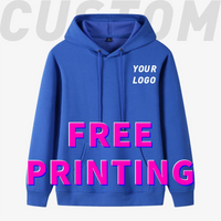 Sweat-shirt personnalisé avec logo imprimé gratuit, sweat à capuche 100% coton, vêtements de travail d'automne et d'hiver, vêtements d'équipe pour hommes et femmes