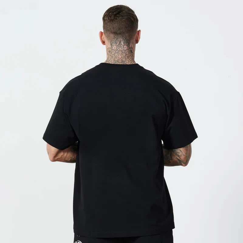 T-shirt à Manches Courtes en Coton pour Homme, Vêtement de Fitness, Gym, Musculation, dehors, Été