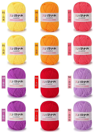 12 pièces 300g fil de lait fait à la main grossier bricolage tissage boule de fil pour pull chapeau écharpe et autres vêtements doux Crochet fil à tricoter