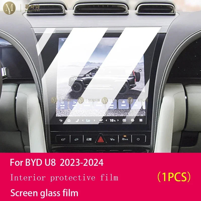 Pour BYD U8 2023-2025 écran LCD de voiture Anti-éblouissement d'empreintes digitales 9H verre trempé GPS navigation film protecteur d'écran accessoires