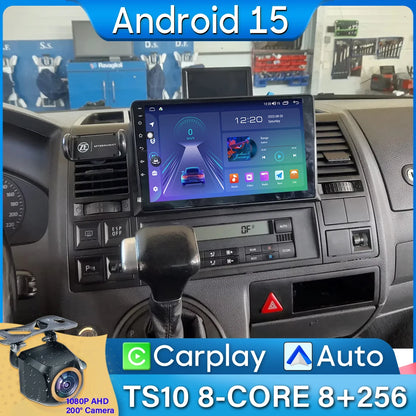 Pour Volkswagen Multivan T5 2003 2004 -2015 autoradio Carplay Navigation GPS Android Auto Android 15 affichage stéréo No 2din WiFi