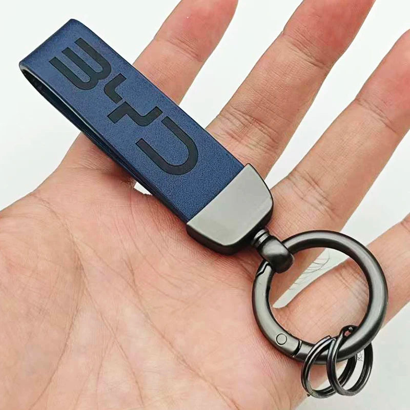 Porte-clés de voiture en cuir de luxe, Logo BYD, meilleur cadeau pour BYD ATTO SEAL DOLPHIN