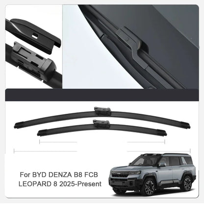 Lame d'essuie-glace de voiture pour BYD DENZA, protection du caoutchouc, 2 pièces