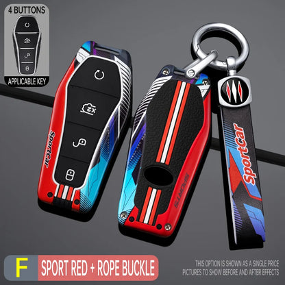 Porte-clés de voiture en alliage de Zinc, pour BYD Han Ev Tang Dm/Qin PLUS/Song Pro/MAX/Yuan Dolphin E2, coque de protection de décoration de clé de voiture
