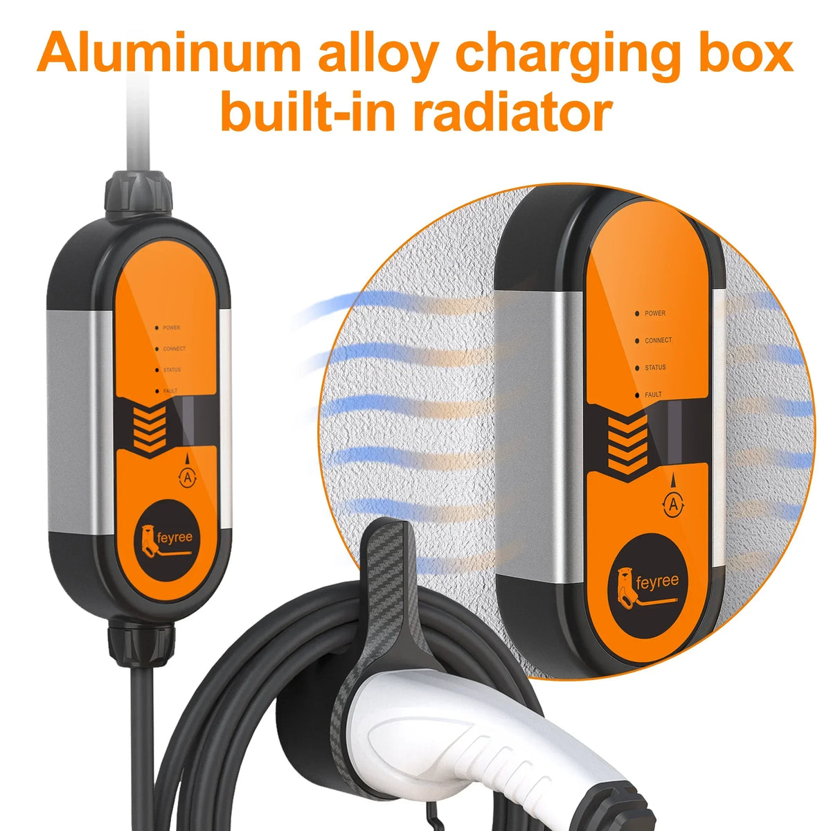 Fey123 Vope2-Chargeur de voiture électrique portable, câble de charge EVSE avec prise Schuko, courant réglable, 16A, 3,5 KW, 5m