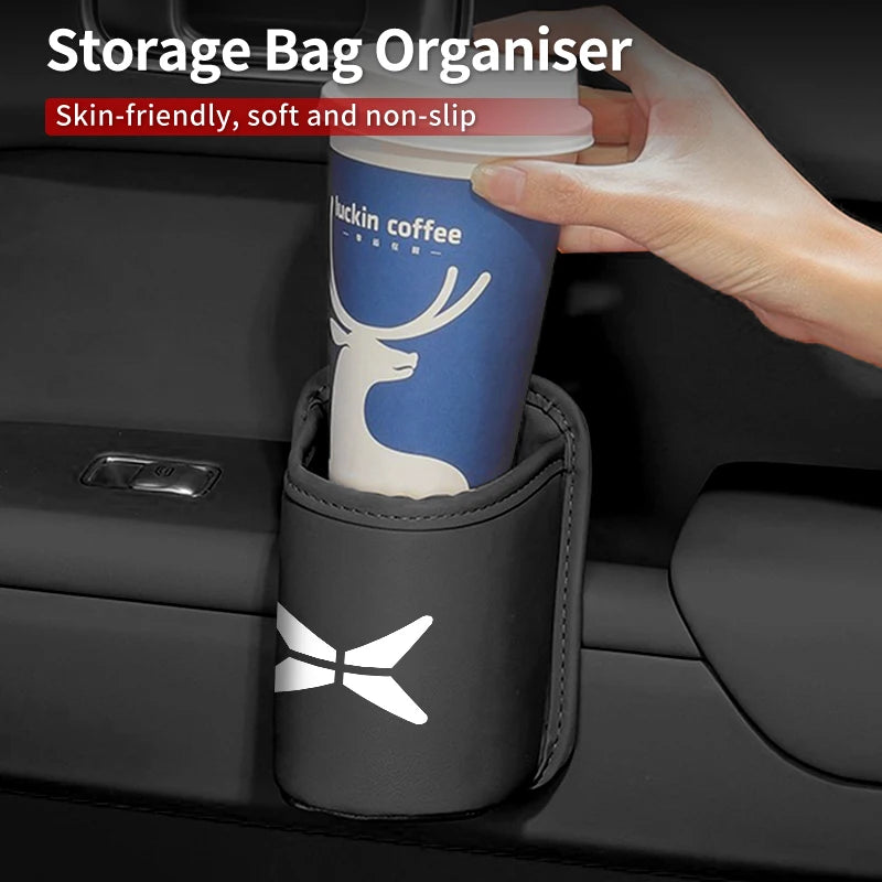 Boîte porte-gobelet de porte de voiture, boîte de rangement de tasse d'eau pour siège arrière de voiture, pour Xpeng P7 G3 G3i G9 P5 X2 N5 F30 H93 Beta 2019 2020 2021