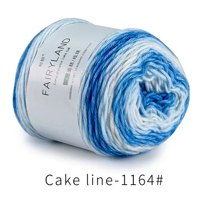 Fil à gâteau dégradé pour tricoter à la main, fil coloré au Crochet, Section moyenne et épaisse, fil arc-en-ciel en laine de coton teint, 100 g/pièce