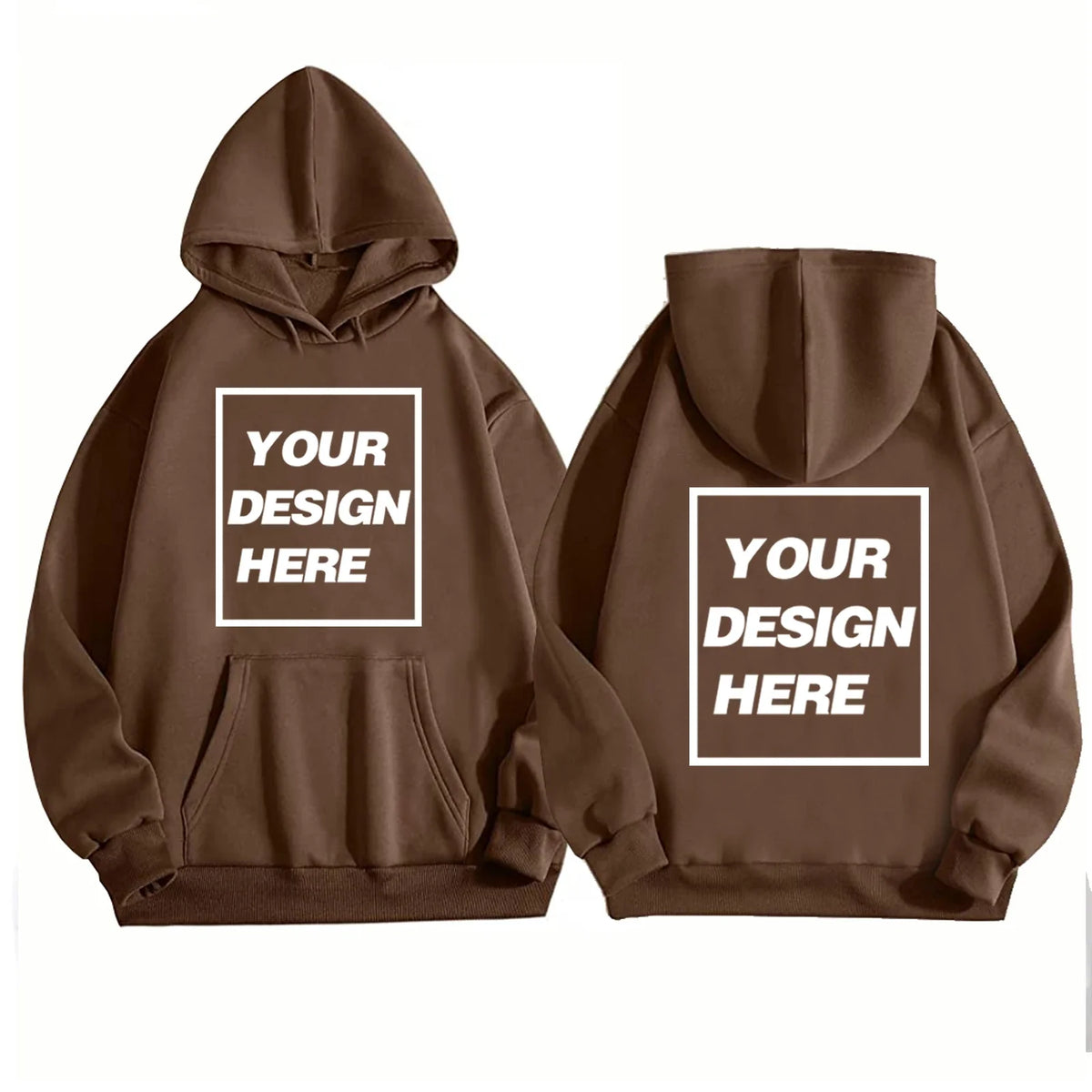 Sweat à capuche Harajuku personnalisé unisexe streetwear avec texte ou design