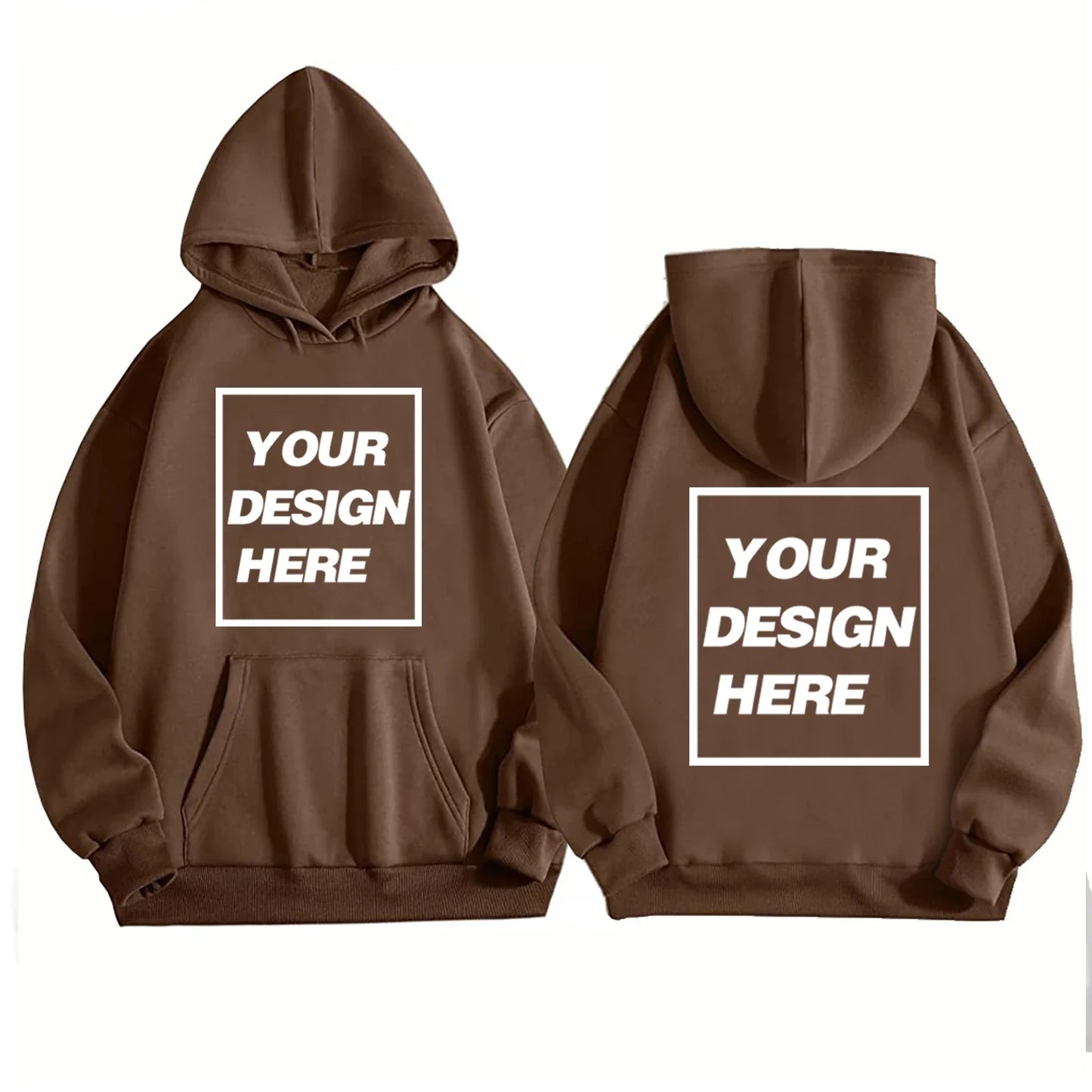 Sweat à capuche Harajuku personnalisé unisexe streetwear avec texte ou design
