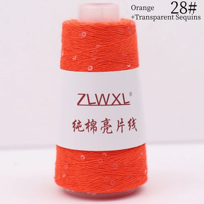   Блэк – fil de coton à paillettes, 100g, 800M, 3mm, décoration tricotée, crochet à la main, tricot jaune