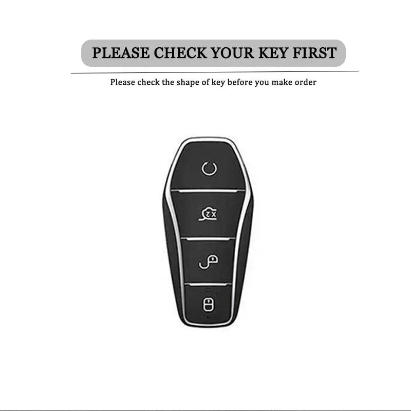 Étui de protection pour clé de voiture en TPU souple, 4 boutons, pour BYD Qin Plusdmi Atto 3 Han EV Dolphin, accessoires de voiture durables, nouvelle collection
