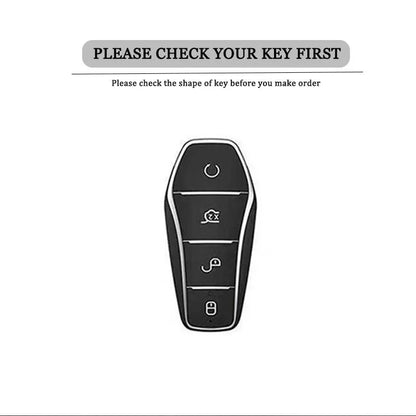 Étui de protection pour clé de voiture en TPU souple, 4 boutons, pour BYD Qin Plusdmi Atto 3 Han EV Dolphin, accessoires de voiture durables, nouvelle collection