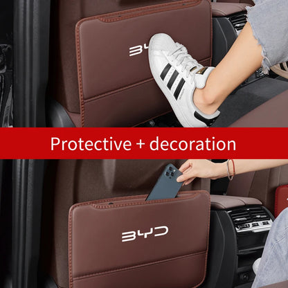 Pour BYD Atto 3 Tang F3 E6 Yuan Plus Song Max F0 Qin G3 I3 Han siège de voiture stockage arrière dossier Anti-usure coussin Anti-coup de pied