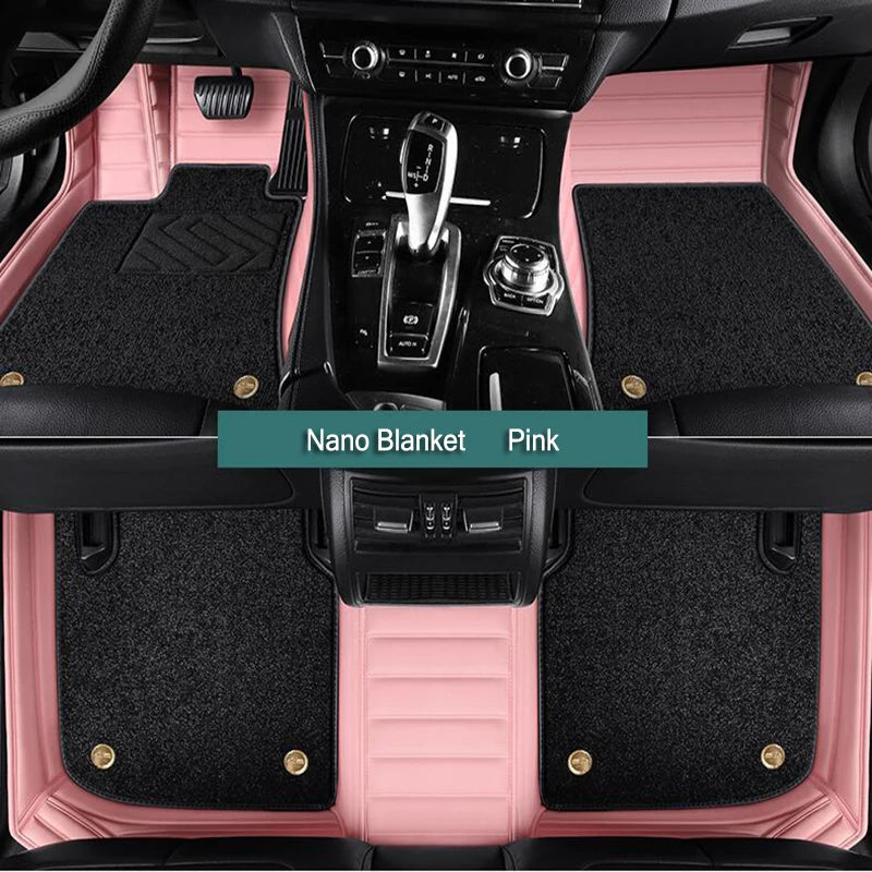 Tapis de sol de voiture personnalisés à double couche, revêtements de sol en cuir, accessoires de repose-pieds automatiques, Lynk & Co 01 02 03 05 06 09