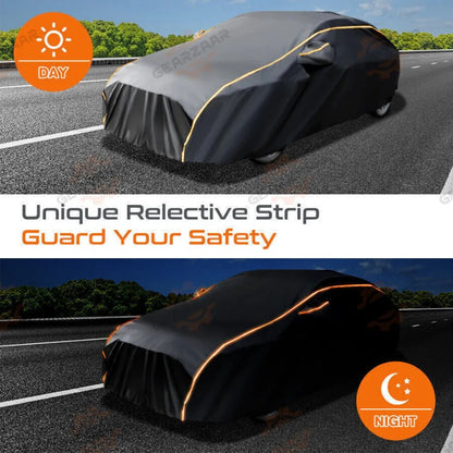 Juste de voiture imperméable doublée de coton, protection UV, 6 couches, S, M, XL, média